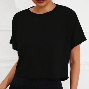 Black and Grey Women's Athletic Top